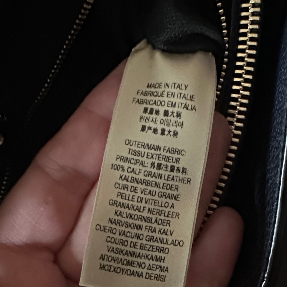 Burberry Navy Blue Leather Tote - Picture 4 of 12